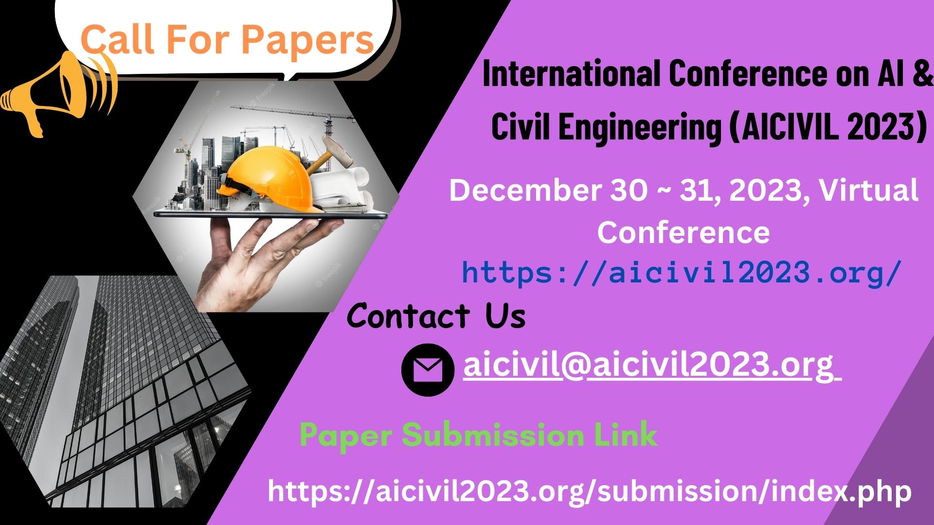International Conference on AI & Civil Engineering (AICIVIL 2023)